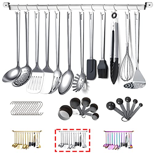 Juego de utensilios de cocina de acero inoxidable, Kyraton juego de utensilios de cocina de 37 piezas, juego de utensilios de cocina, juego de herramientas de cocina con soporte para utensilios.